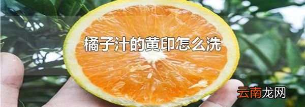 橘子汁的黄印怎么洗