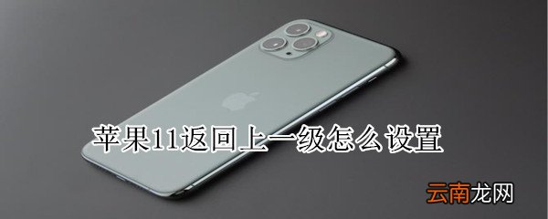 苹果11返回上一级怎么设置