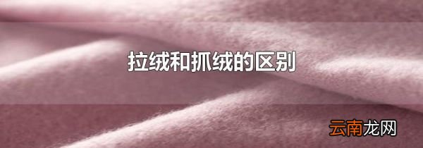 拉绒和抓绒的区别