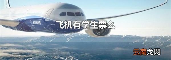 飞机有学生票么