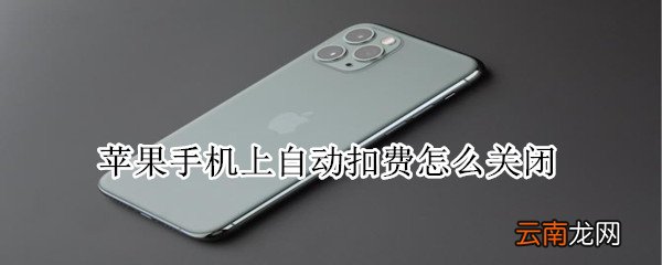 苹果手机上自动扣费怎么关闭