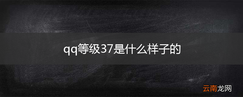 qq等级37是什么样子的