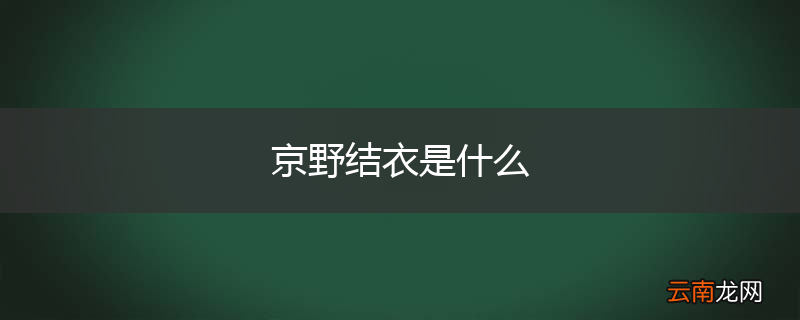 京野结衣是什么