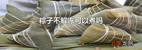 粽子不解冻可以煮吗