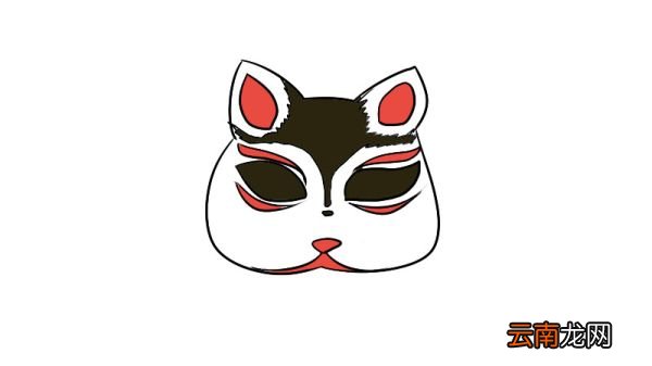 猫妖面具简笔画怎么画怎么画猫妖面具简笔画