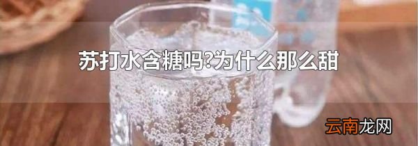 苏打水含糖吗?为什么那么甜