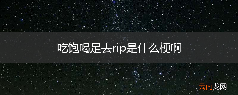 吃饱喝足去rip是什么梗啊