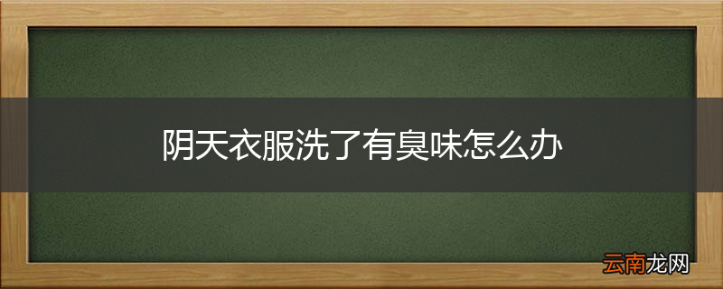 阴天衣服洗了有臭味怎么办