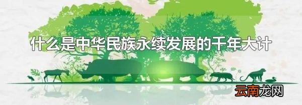 什么是中华民族永续发展的千年大计