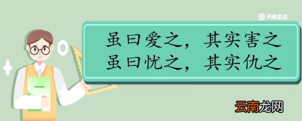 虽曰爱之其实害之虽曰忧之其实仇之翻译 虽曰爱之其实害之虽曰忧之其实仇之的翻译
