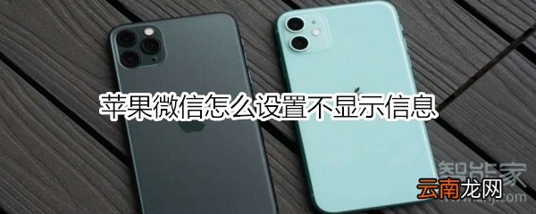 苹果微信怎么设置不显示信息
