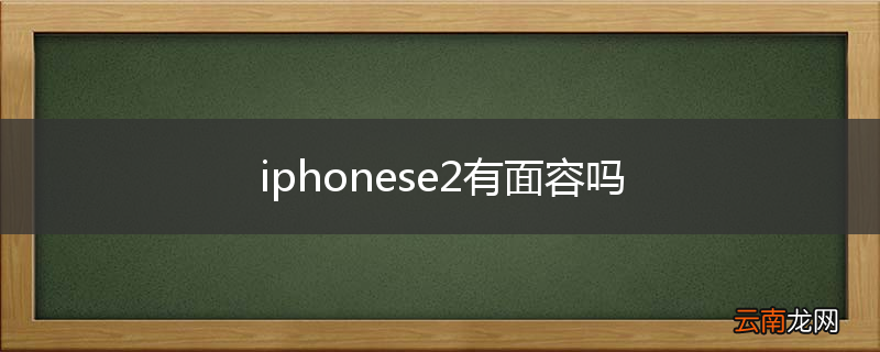 iphonese2有面容吗