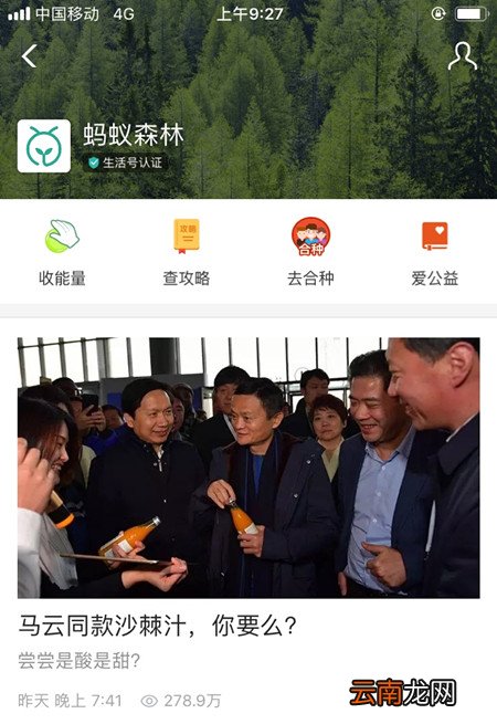 支付宝里领取马云同款沙棘汁的操作步骤