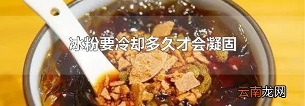 冰粉要冷却多久才会凝固