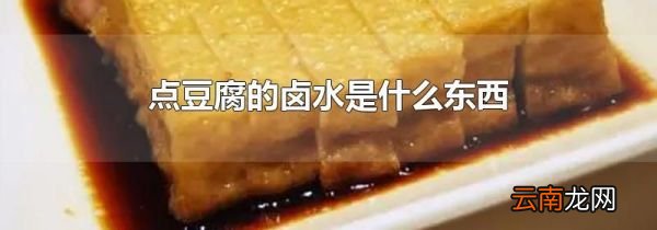 点豆腐的卤水是什么东西