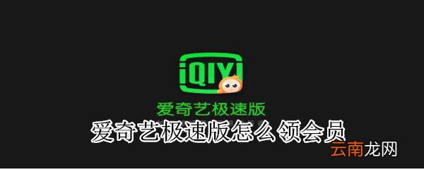 爱奇艺极速版怎么领会员