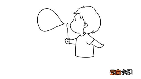 儿童节吹泡泡简笔画怎么画儿童节吹泡泡简笔画教程