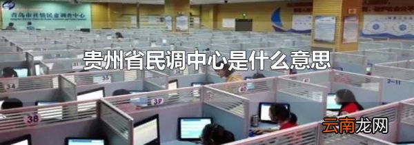 贵州省民调中心是什么意思