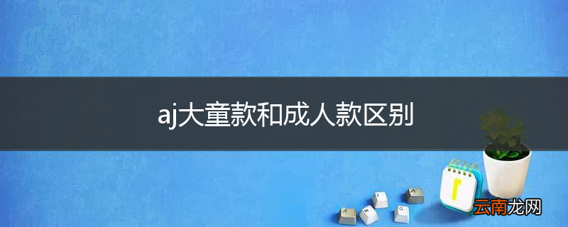 aj大童款和成人款区别