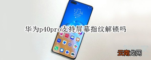 华为p40pro支持屏幕指纹解锁吗