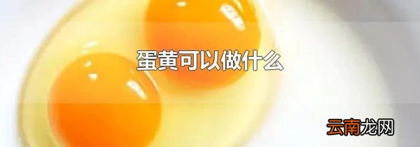 蛋黄可以做什么