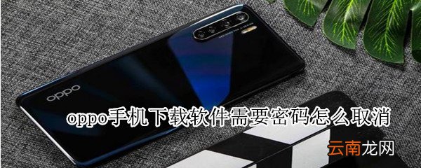 oppo手机下载软件需要密码怎么取消