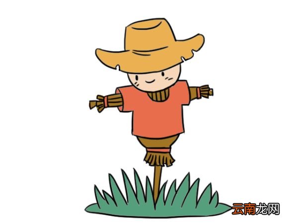 稻草人简笔画 稻草人的画法步骤