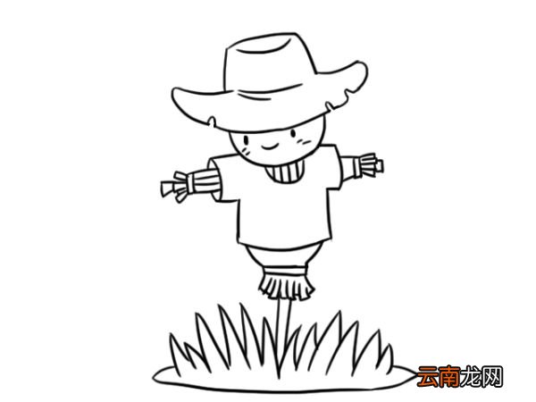 稻草人简笔画 稻草人的画法步骤