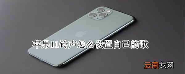 苹果11铃声怎么设置自己的歌