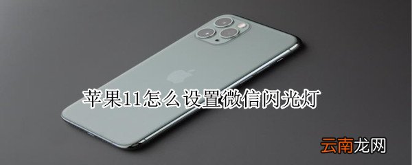 苹果11微信闪光灯怎么设置