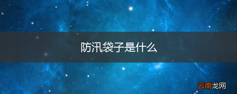 防汛袋子是什么