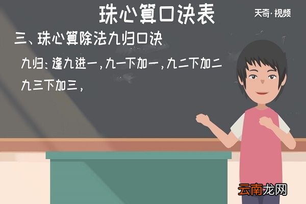 心算口诀表 珠心算加减乘除