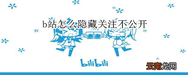 b站怎么隐藏关注不公开