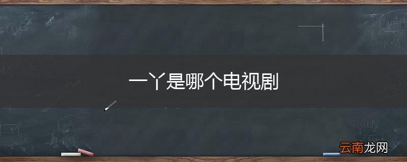 一丫是哪个电视剧