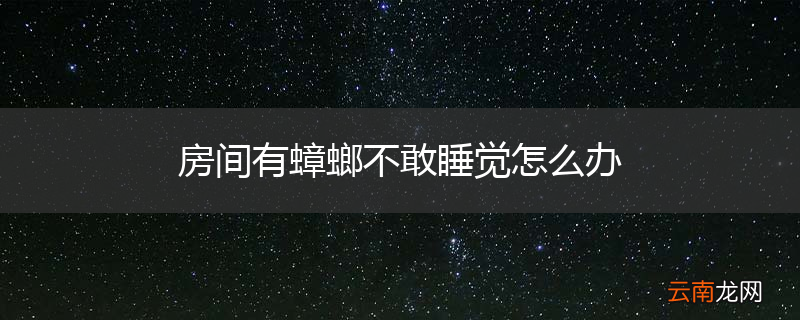 房间有蟑螂不敢睡觉怎么办