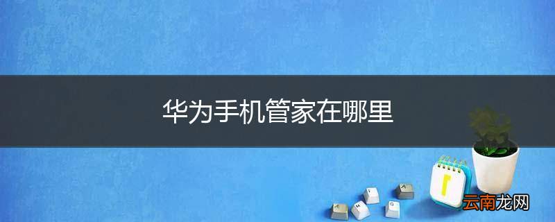 华为手机管家在哪里