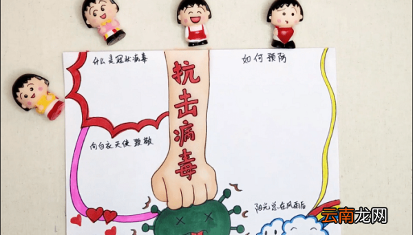 抗击病毒的手抄报 抗击病毒的画报