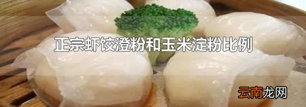 正宗虾饺澄粉和玉米淀粉比例