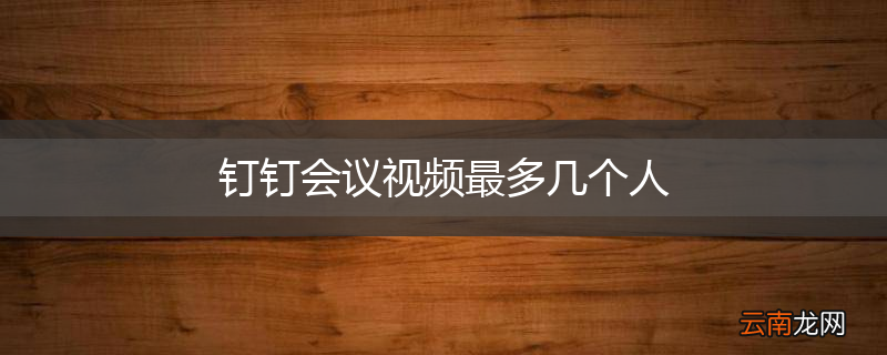 钉钉会议视频最多几个人