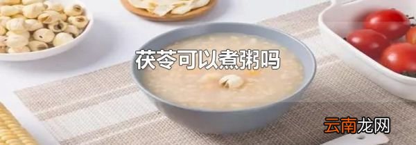 茯苓可以煮粥吗