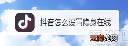 抖音短视频APP设置隐身在线的方法