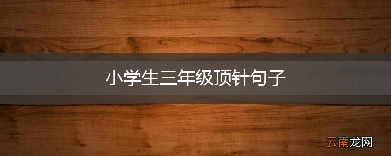 小学生三年级顶针句子