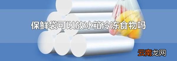 保鲜袋可以放冰箱冷冻食物吗