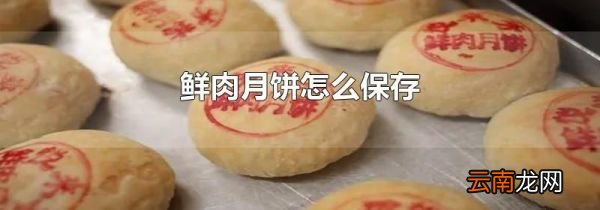 鲜肉月饼怎么保存