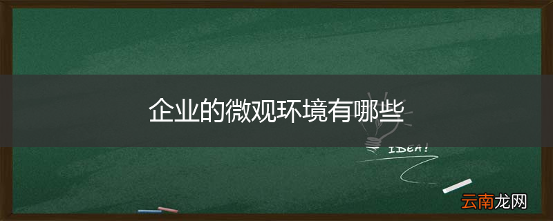 企业的微观环境有哪些