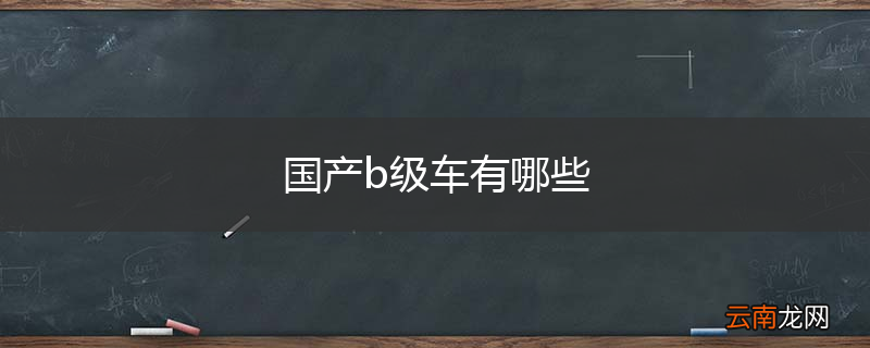 国产b级车有哪些