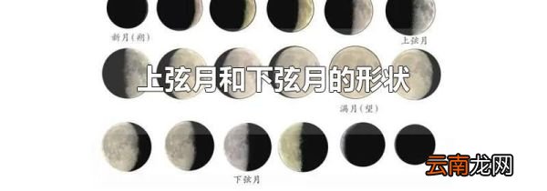上弦月和下弦月的形状