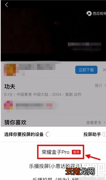 西瓜视频APP投屏的方法