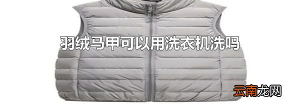 羽绒马甲可以用洗衣机洗吗