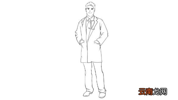 医生全身简笔画画法医生全身简笔画步骤
